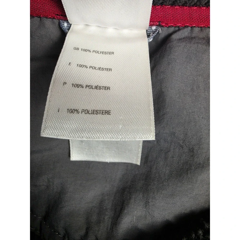 The North Face 1/4 Zip Fleece Pullover Mens Large Black Textured Grid Thermal